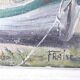 Tableau, huile sur toile marine