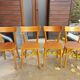 Lot de chaises bistrot couleur chêne doré