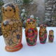 Ensemble de 6 poupées russes vintage