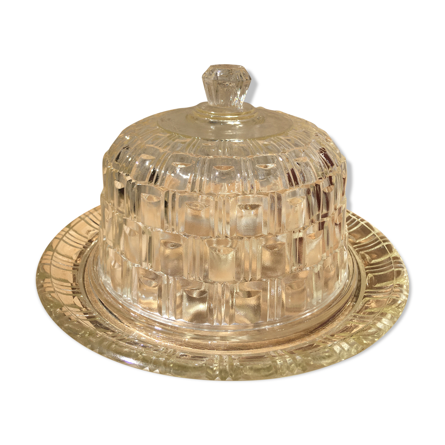 Glass bell with tray