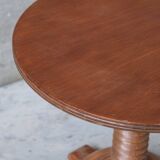 French turned oak art deco style side table