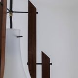 Ico Parisi. Paire de suspensions en opaline. Années 1960.