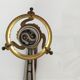 Art Deco wall lamp bronze silver patina and frosted glass