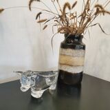 empty pocket/animal ashtray in Vannes crystal: Taurus