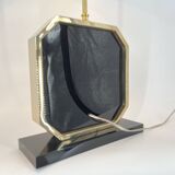 Lampe de table Georges Mathias en laiton gravé, années 1970