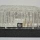 Holophane brand square wall light in moulded thick glass