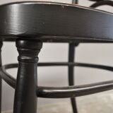 Chairs in curved beech and vienna straw, 1980s, set of 4