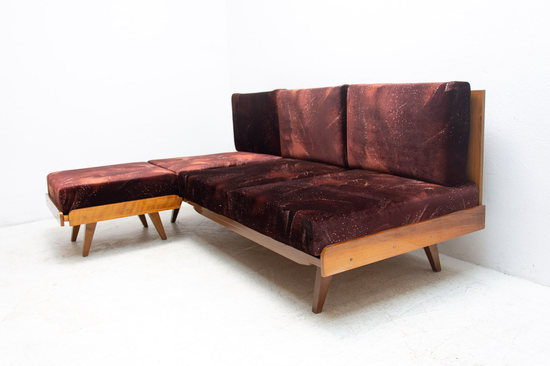 Midcentury Corner Folding Sofa by František Jirák for Tatra Nábytok, 1960s, CZ
