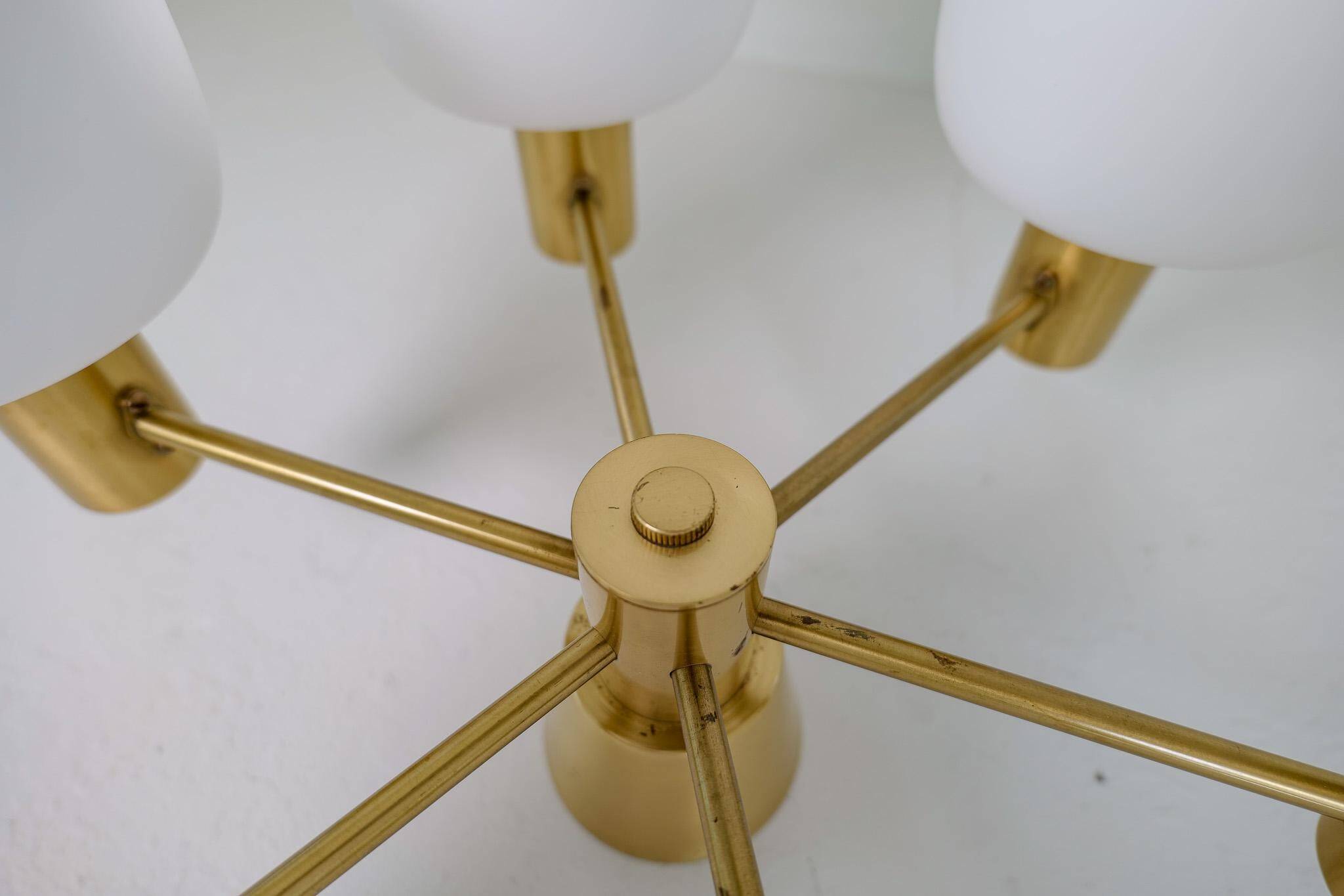 Mid-century brass ceiling light ASEA Sweden, 1950s