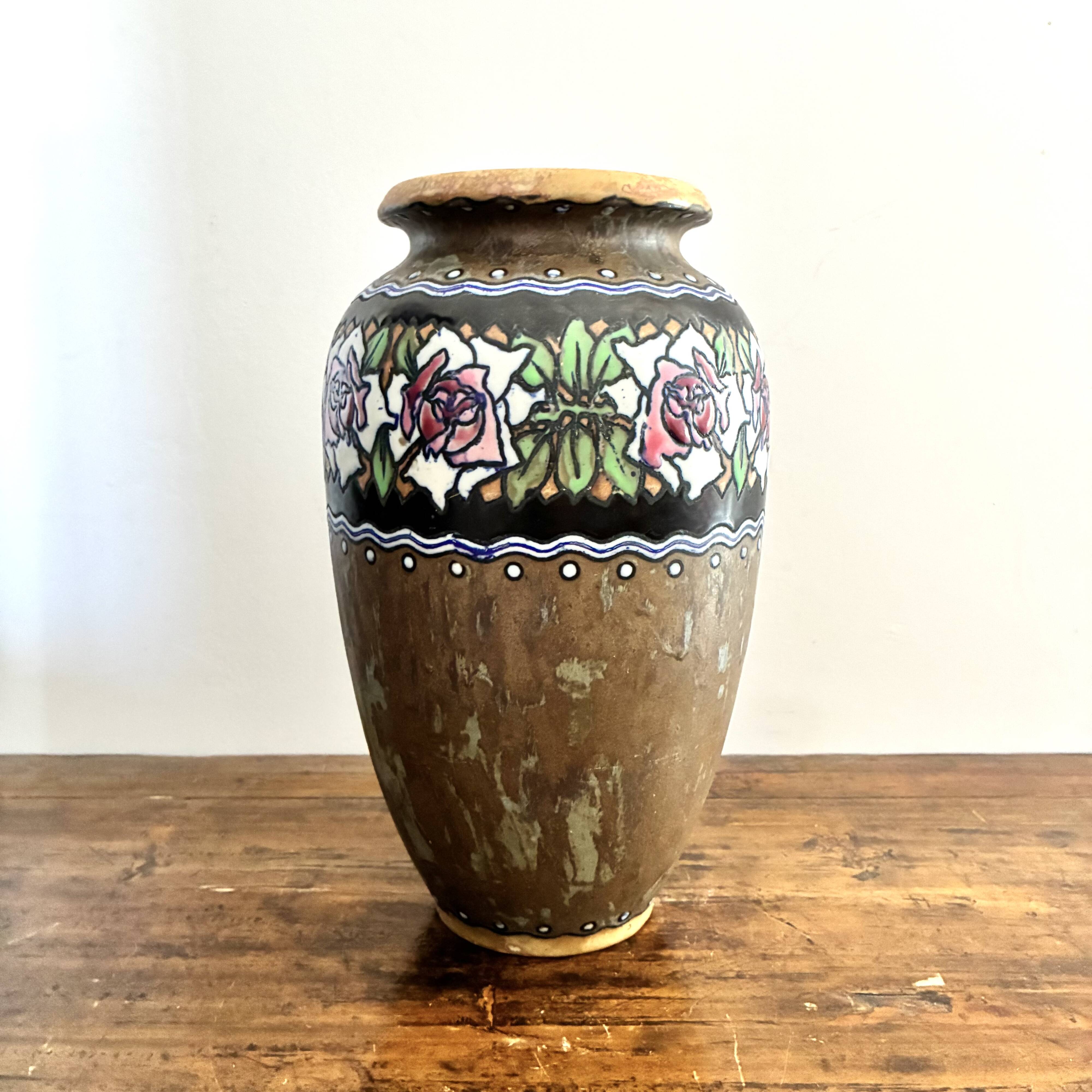 Art deco vase grès boch frères keramis charles catteau d622 shape 914 circa