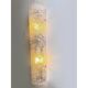 Contemporary Hammered Transparent "Graniglia" Murano Glass Wall Sconces-Set