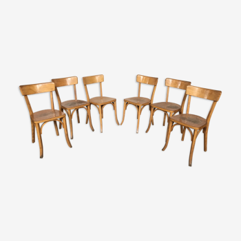 Série de 6 chaises bistrot Baumann vintage