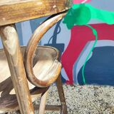 Tabouret de bar en bois courbé