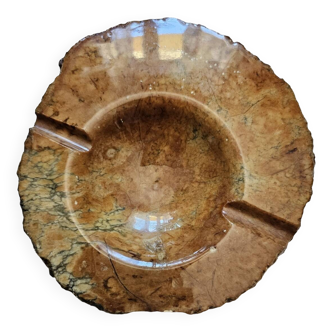 Genuine Alabaster Brutalisre Alabaster Ashtray