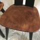 Set of 4 vintage brutalist chairs in beech 1960's