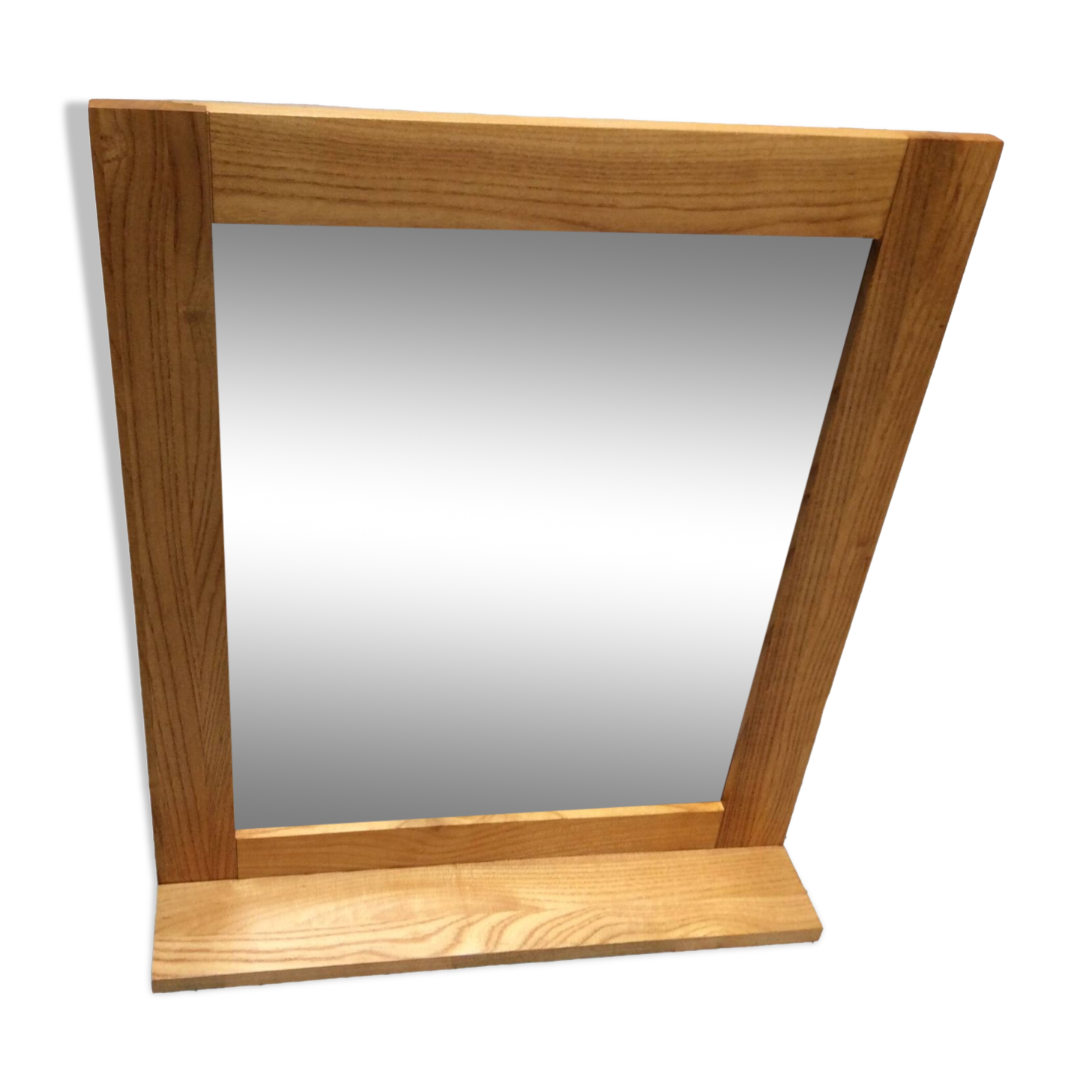 Wooden mirror shelf
