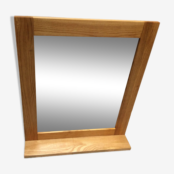 Wooden mirror shelf