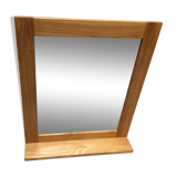 Wooden mirror shelf