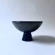 Footed ceramic glazed catchall, French design circa 1970.