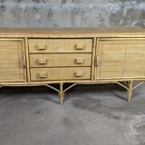 Enfilade en rotin design vintage