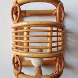 Vintage bamboo wall lamp