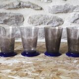 Daum bubble glass pitcher and its 4 glasses