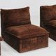 Vintage modular sofa brown velvet Italy 1970s