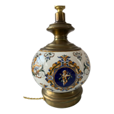 Ancienne lampe en faience de Gien décor renaissance 1876