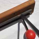 Black metal coat holder 6 colored wood balls