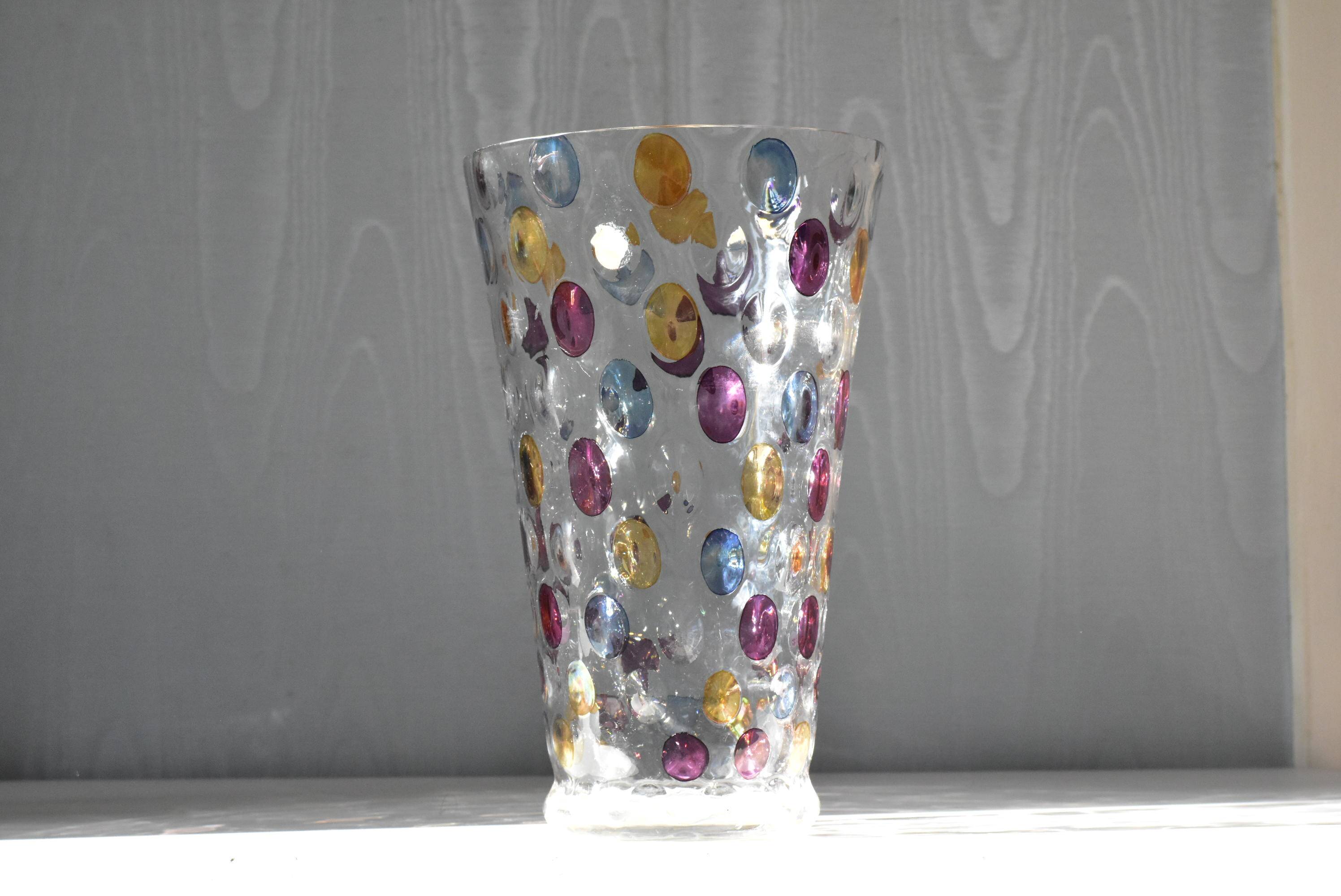Nemo Max vase Kannegiesser Borske Sklo Czech blown glass 26 cm