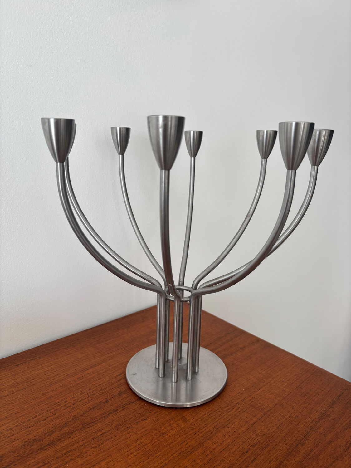 Bougeoir IKEA vintage modèle Stockholm – chandelier inox 8 branches sc