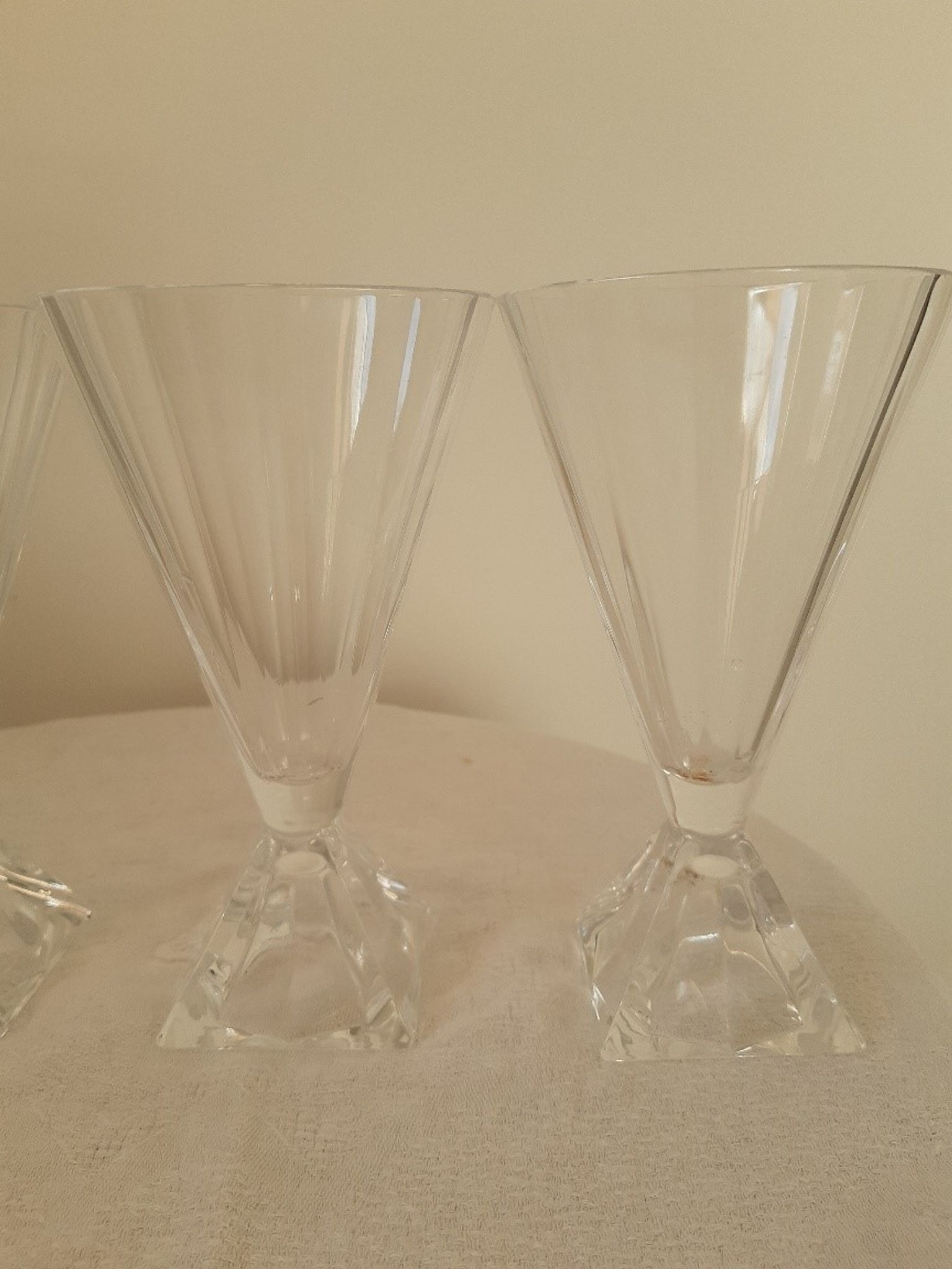 Série de verres à pied en cristal
