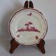 Gien "Pink Landscape" original service: 2 cake plates + 8 dessert plates