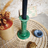 Glazed ceramic chandelier fir green