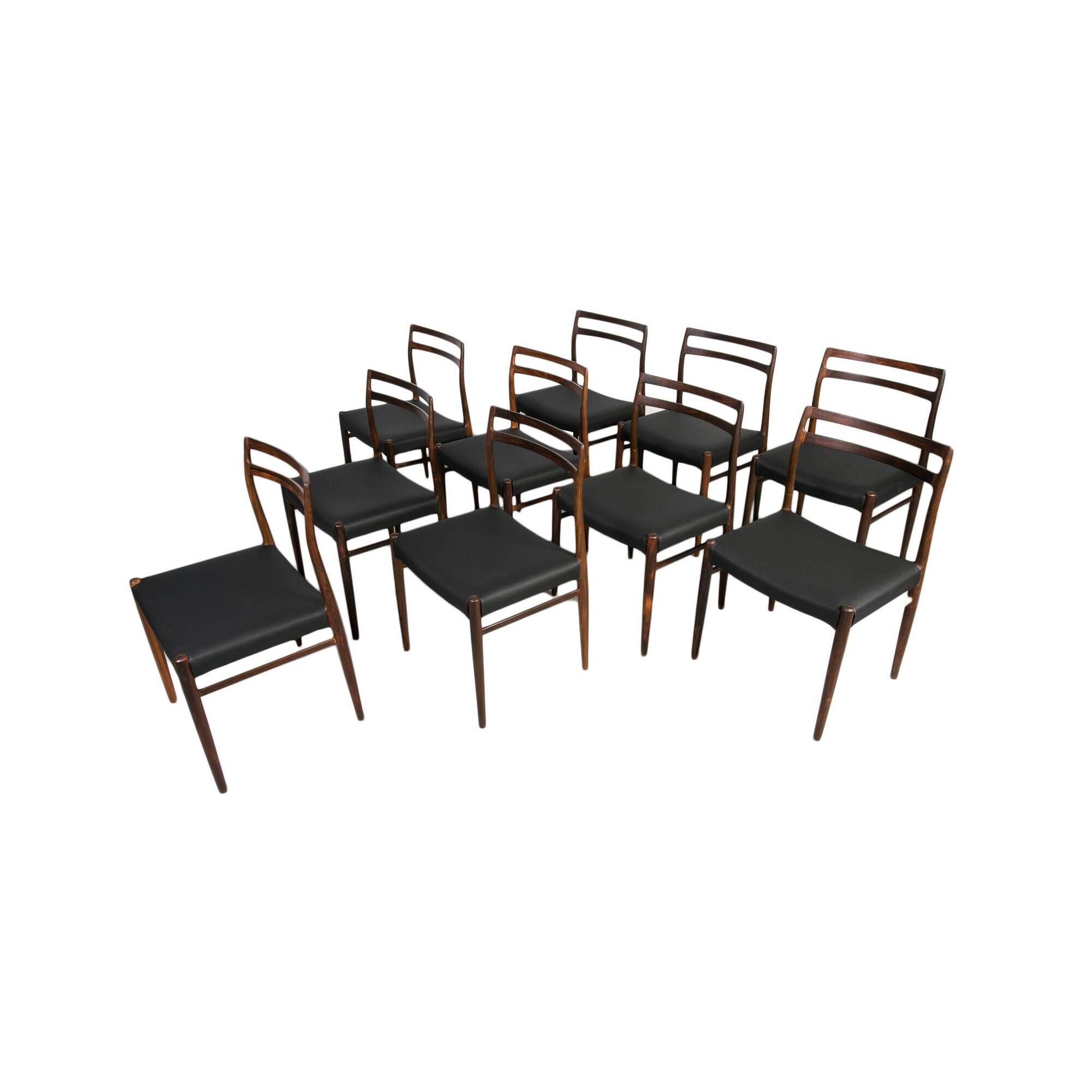 Vintage Dining Chairs by Alf Aarseth for Gustav Bahus, 1960s, Set of 10