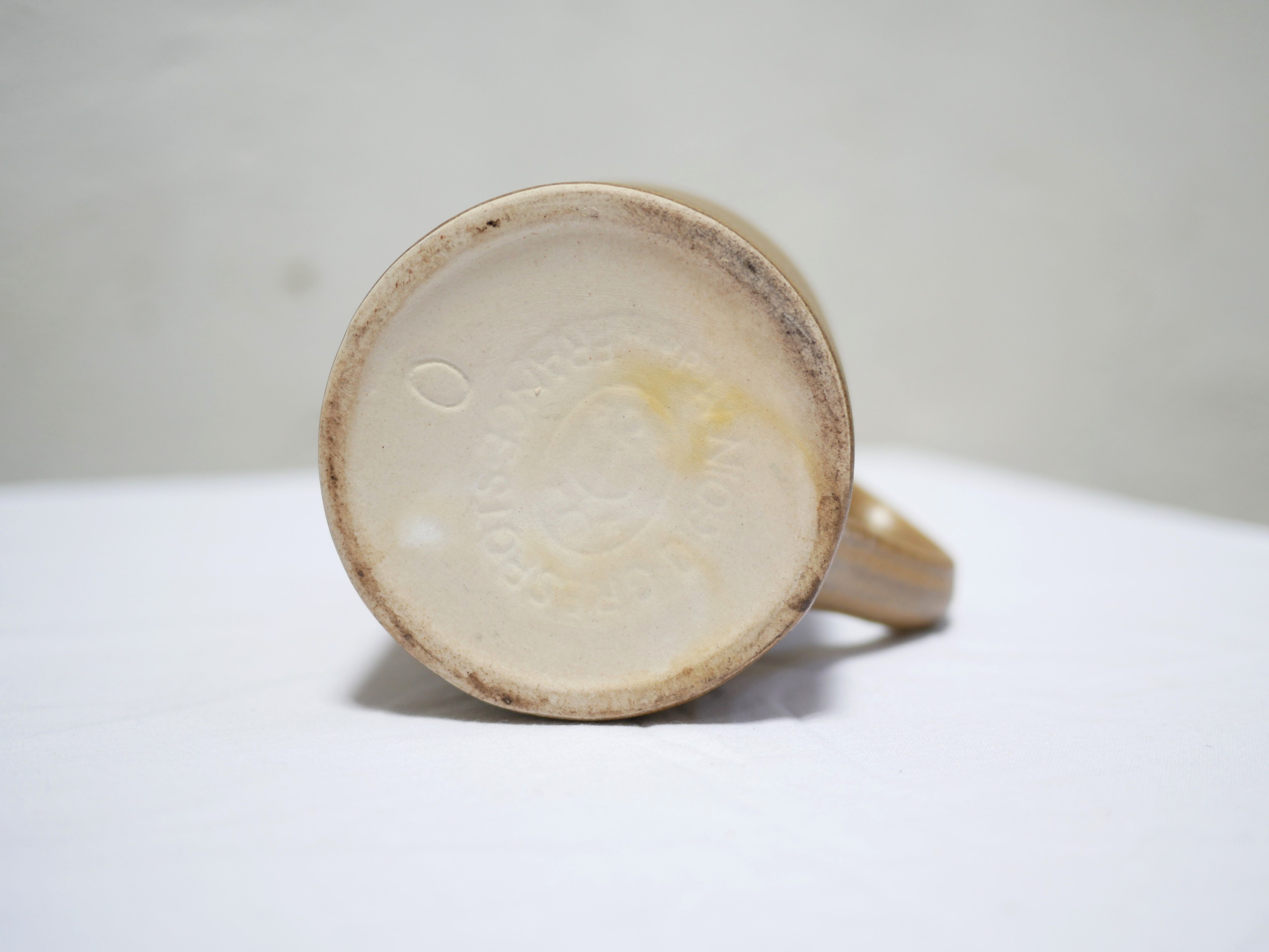 Vintage stoneware pitcher by the Digoin factory, France