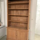 Solid oak library sandblasted