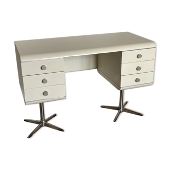 Bureau laqué blanc, année 70