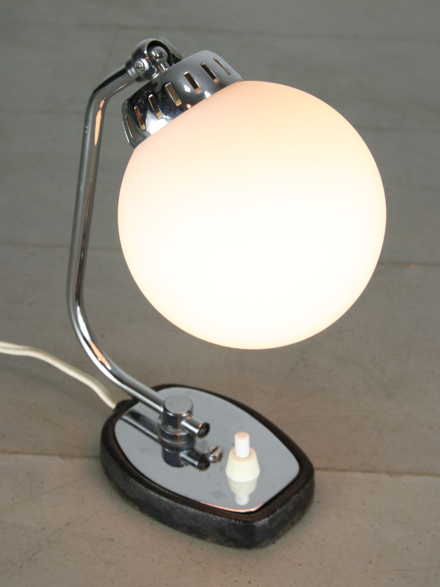 Vintage Italian Chrome Bedside/Table Lamps, set of 2