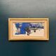 Original Swedish Oil on Panel – "Blue Composition" by Gunnar Nordström – Signed – Vintage and Framed – 24.5 × 18.5 cm (9.6 in × 7.3 in)