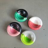 Lot de 4 petits cendriers individuels en céramique