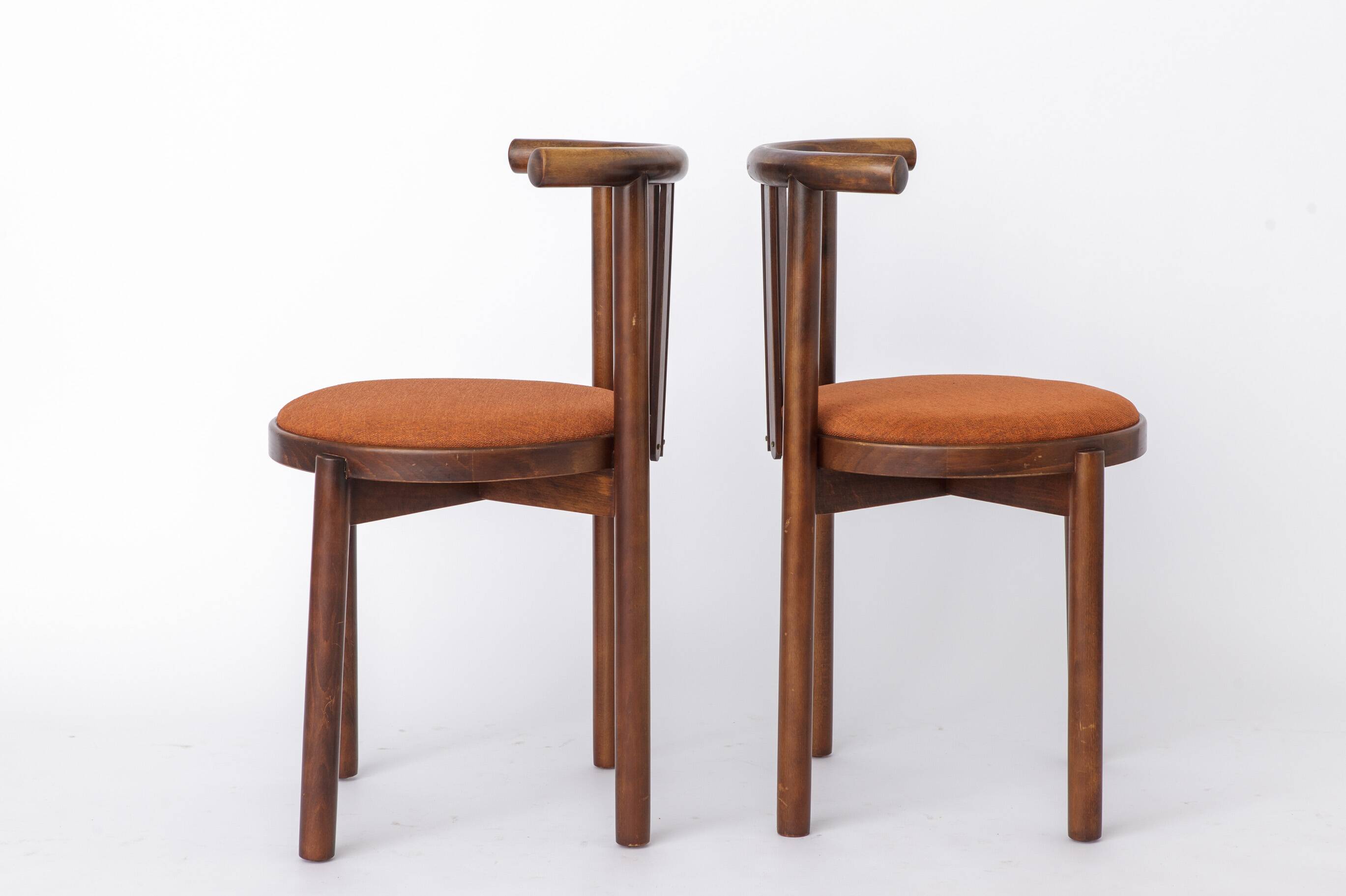 5 Bentwood Chairs 1950s, Vintage Beech Wood Chairs, Mid Century Dining