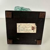 Light Blue Porcelain and Ebonized Wood Fish Sculpture by Guido Cacciapuoti Art Deco, 1930s