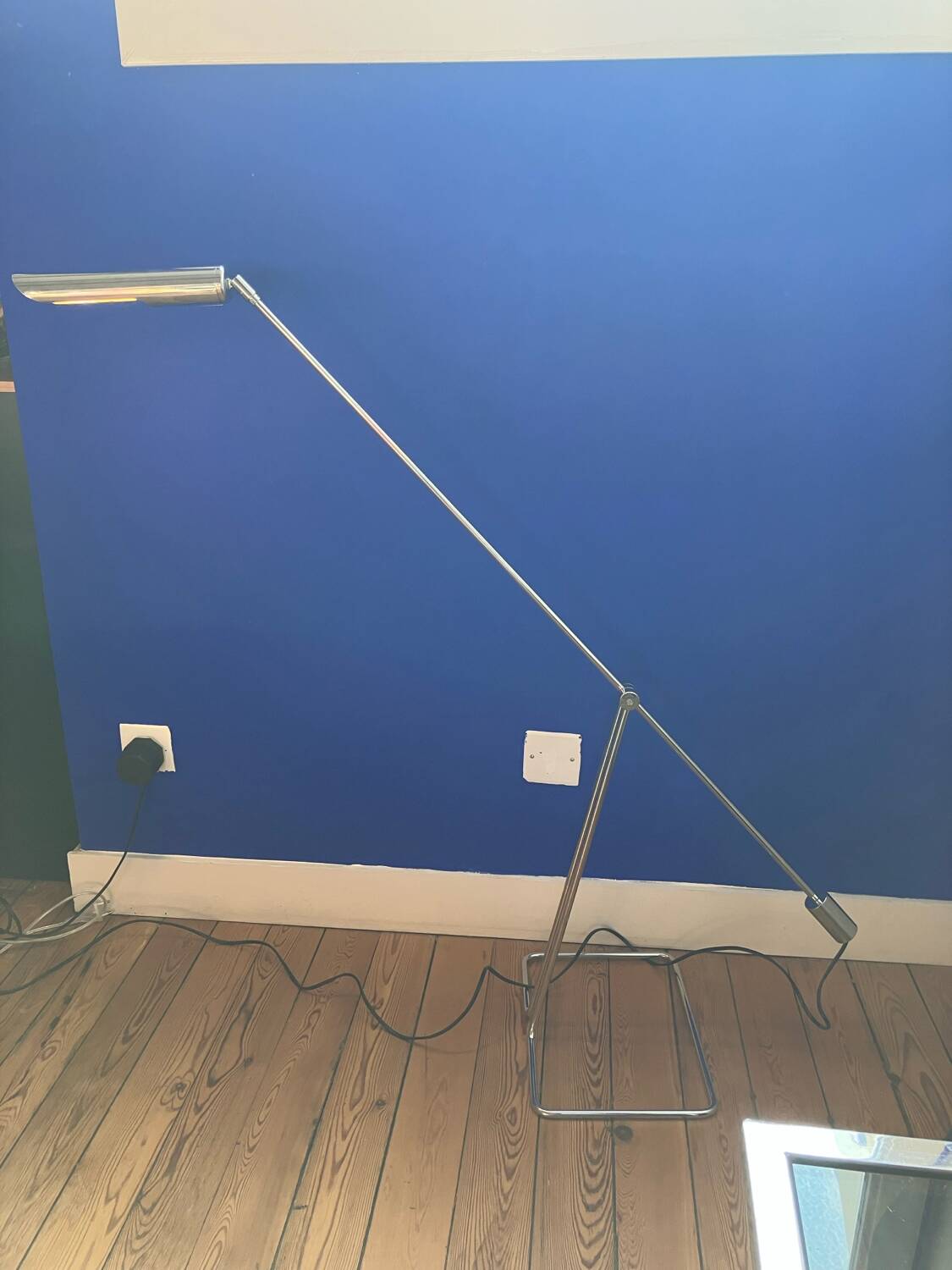 Vintage counterweight floor lamp by Abo Randers, Denmark 1970s.