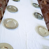 Solid tin plates (presentation) under plates
