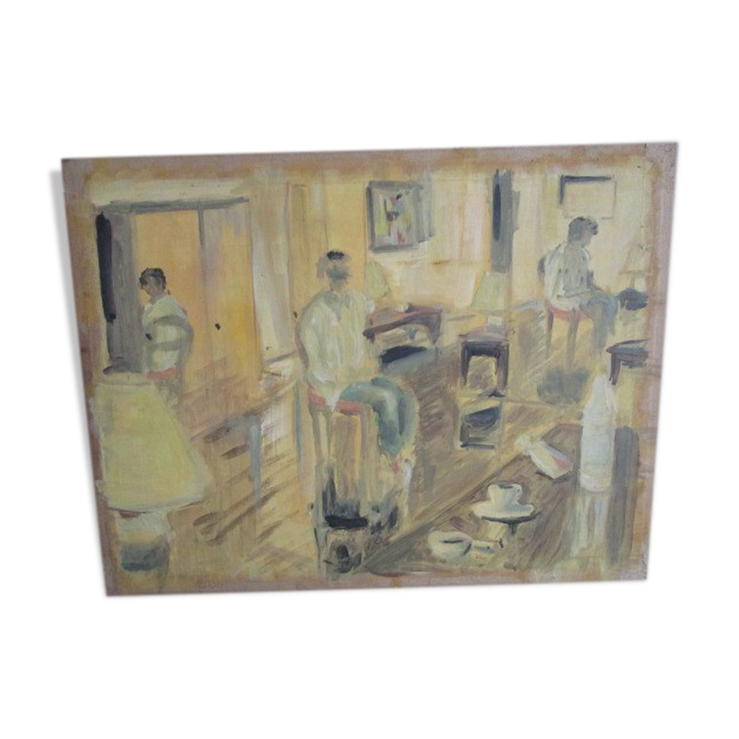 Oil painting on canvas "the bistro"