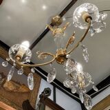 Three-light crystal chandelier