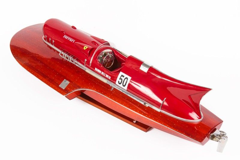 Boat model Riva Arno IX Timossi Italian 76 cm fully wood studded
