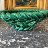 Braided earthenware basket