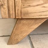 Vintage rag picker in raw wood